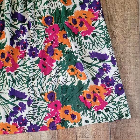 Vera Neumann Vivid Floral Long Skirt - Picture 8 of 14